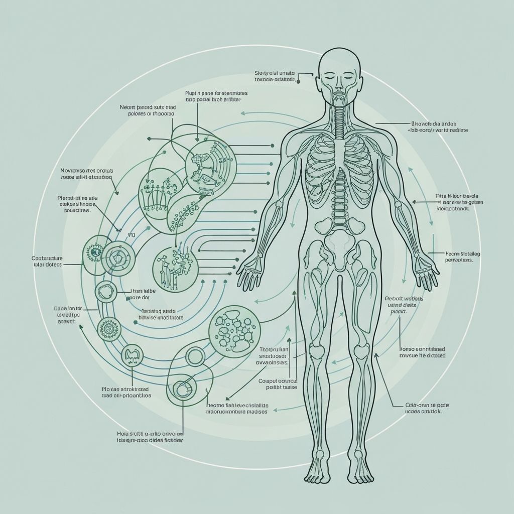 Scientific illustration of human health